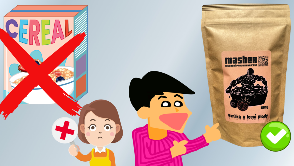 pro je masher kase lepsi nez cerealie, instantní proteinová kaše masher pro sportovce, rychla zdrava svacinka
